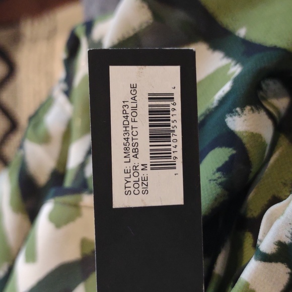 NWT Liverpool Womens Medium Green and Black Long Sleeve Sheer‎ Button Down Shirt - Picture 5 of 8